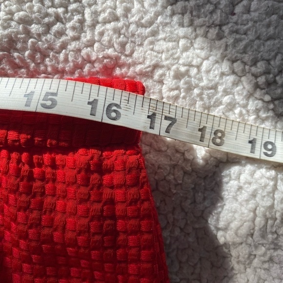 Pat Crowley Made in Ireland Red Mini Skirt, waist 16.5” - Picture 7 of 10